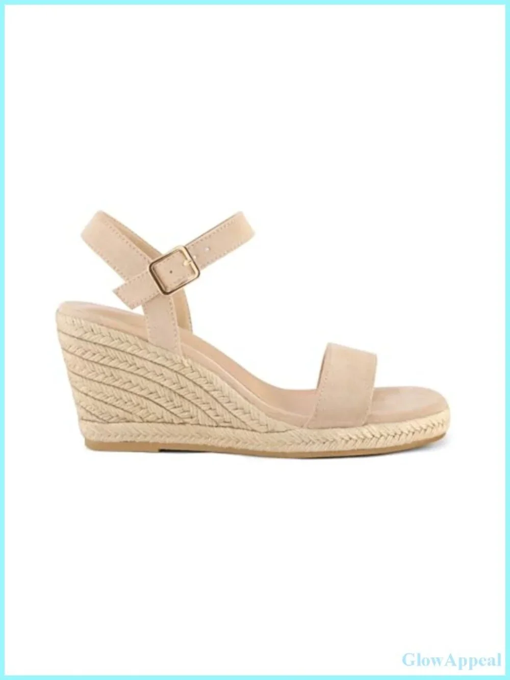Women's Espadrille Wedge Sandals Square Open Toe Platform Faux Suede